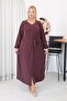 Plus Size Tencel Modal Fabric Dress with Tie-Up Detail - 5