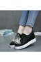 Women's Black Slip-On Sneakers - 4