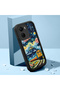 Vivo Y16 Compatible Black Silicone Case Starry Night Train and Castle Pattern Camera Protected Shock Absorbing - 2