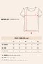 Women's Cotton Fuchsia Folded Short Sleeve Detailed Off-Shoulder Crew Neck T-Shirt Palma - 6