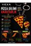 Movable Pizza Keychain 3D Printing Segmented Design Bag Accessory Gift