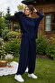 Women's Crew Neck Casual Loose Fit Set - 2