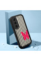 Infinix Hot 60I Compatible Black Silicone Case with Black and White Stripes Butterfly Pattern Camera Protection Shock Absorbing - 2