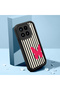 Xiaomi Mi 15 5g Compatible Black Silicone Case with Black and White Stripes Butterfly Pattern Camera Protection Shock Absorbing - 2