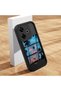 Redmi 13/13X Compatible Black Silicone Case Three-Compartment Palm Sunset Landscape Pattern Camera Protection Shock Absorbing - 2