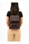 Brown Women's Medium Size Faux Leather Backpack Snm1449 - 3