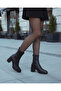 Women's leather-look ankle boots with comfortable heel and zipper closure - 2