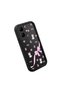 Infinix Smart 10 Compatible Black Silicone Case Cat-Pink Ribbon Flower Pattern Camera Protected Shock Absorbing - 3