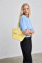 Lorin Bow Detailed Soft Leather Look Large Volume Women's Shoulder Bag Yellow - 2
