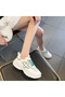 Women's Green Lace-Up Sneakers - 6