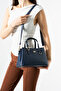 Navy Blue Women's Medium Size Faux Leather Hand and Shoulder Bag Snm1445 - 2