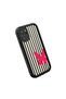 Redmi Note 10 4G/Note 10S Compatible Black Silicone Case Black-White Striped Butterfly Pattern Camera Protected Shock Absorbing - 4