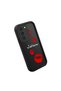 Samsung Galaxy S22 Compatible Black Silicone Case with Red Lipstick Pattern, Camera Protection, Shock Absorption - 3