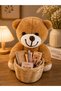 Wicker Basket with Plush Teddy Bear – Decorative Organizer Basket with Toys