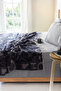 Muna Double Jacquard Blanket & Sheet Set Navy Blue - 2
