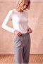 Women's Modal White Long Sleeve Crew Neck Blouse Pernille