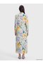 Özmarka New Season Ecru Floral Shirt Dress with Belted Waist - 4