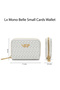 Women's Monogram Belle Small Card Wallet (White) - 7
