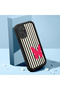 Redmi Note 10 Pro(M2101K6) Compatible Black Silicone Case Black-White Striped Butterfly Pattern Camera Protected Shock Absorbing - 3
