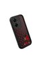 Poco M6 4g Compatible Black Silicone Case with Red Dots Ladybug-Star Pattern Camera Protection Shock Absorbing - 3