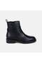Women's Black Belt Detailed Zippered Leather Boots - 2