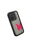 Mi 13T/Mi 13t Pro Compatible Black Silicone Case Black‑White Striped Butterfly Pattern Camera Protection Shock Absorption - 3