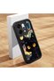 Oppo Reno14 Pro Compatible Black Silicone Case Starry Night Black Cat Pattern Camera Protected Shock Absorbing - 2