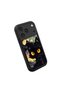 iPhone 17 Pro Compatible Black Silicone Case Starry Night Black Cat Pattern Camera Protected Shock Absorbing - 3