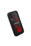 Oppo A5 4G/5G Compatible Black Silicone Case Red Lipstick Pattern Camera Protected Shock Absorbing - 3