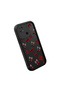 Redmi 10C Compatible Black Silicone Case Cherry‑Ribbon‑Flower Pattern Shock Absorbing with Camera Protection - 3