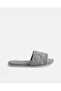 Women Grey Sherpa Detail Mule Slippers