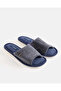 Men Navy Textured Slippers - 2