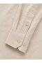 Regular Slim 100% Cotton Linen Textured Shirt with Stylish Collar for Men - 6