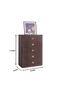 Jacksonville Chest of 5 Drawers Brown/Gold, Home Decor Piece For Dining, Console And Display Areas - 6