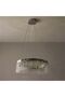 Misba LED Crystal Chandelier 3-Color Dimmable Light 60cm-Chrome