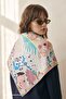 Patterned Salmon Soft Scarf 90X90 - 3