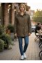 Women's Plus Size Spring Khaki Trench Coat 80 cm