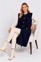 Women's Heart-Buttoned, Front-Pocket, Soft Textured Long Sweater Vest - 7
