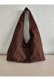 Brown Canvas Hobo Bag |   Soft Textured Daily Shoulder Bag with Internal and External Pockets |   Large Size