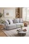 Lumi 3 Seater Fabric Sofa Light Grey, Furniture Piece For Living Room And Home Styling - 3
