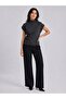 32148 High Neck Knitted Top-Anthracite - 2