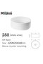 Ceramic Art Basin Model 288 Matt White Including Pop Cover Size 425x425x160 - 2