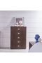 Jacksonville Chest of 5 Drawers Brown/Gold, Home Decor Piece For Dining, Console And Display Areas