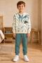 Boy's Tie-Dye Patterned School Casual Tracksuit Set Esf7037 - 6