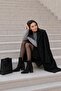 Elara Black Suede Women's Daily Stylish Elegant Pointed Heeled Stretch Form Zippered Thick Boots Bootie - 5
