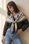 Patterned Beige Soft Scarf 90X90