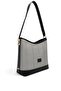Black and White - Black Straw Women's Shoulder Bag Sp1286 - 5