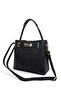 Black - Women's Handbag with Black Logo Sp1293 - 5