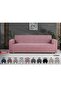 Still Jacquard Stretch Maxi Sofa Cover (3+3)-Dusty Rose