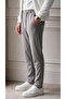 Men's Light Smoked Elastic Waist Lace-Up Straight-Leg Jogger Relaxed Fit Pants - 6